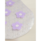 Lilac flower PVC bath mat 69x39cm - British product