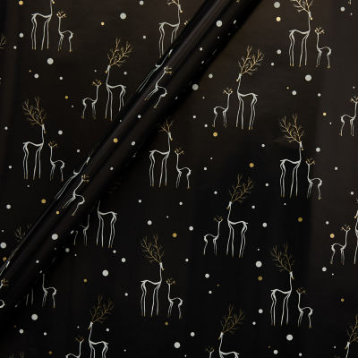Foil deer Christmas wrapping paper 3.5m - British product