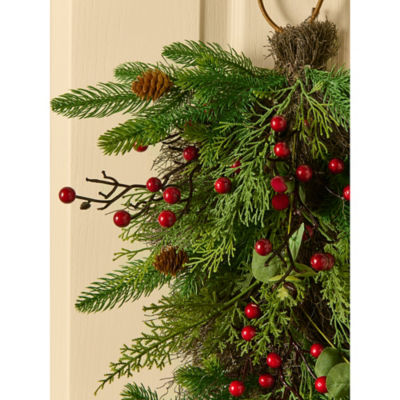 GH green hanging swag decoration 67x32x12 cm (British brand)