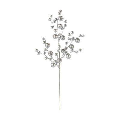 Silver berry stem 50cm Christmas decoration, imported from the UK