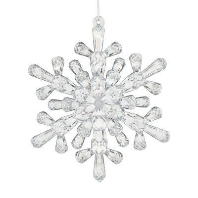 GH snowflake bauble plastic tree decoration 11.5cm (British brand)