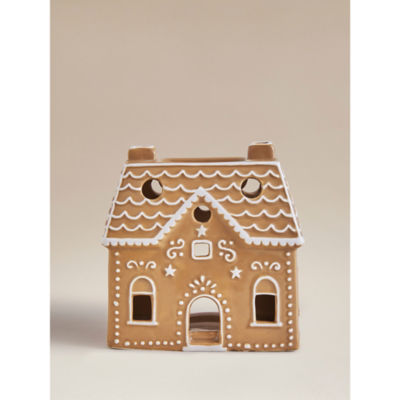 Gingerbread house earthenware burner 13.7 cm - British product