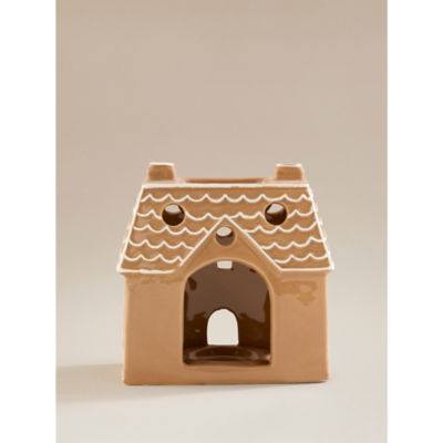 Gingerbread house earthenware burner 13.7 cm - British product