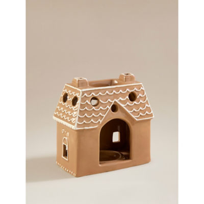 Gingerbread house earthenware burner 13.7 cm - British product