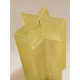 Warm Amber Cedar scented star pillar candle, imported from the UK