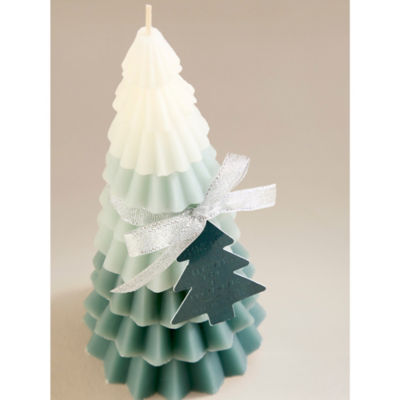 Frosted Pine & Eucalyptus ombre wax tree candle 112cm (British brand)