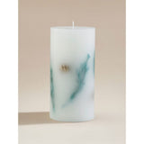 Frosted Pine Eucalyptus pillar candle 7.5x7.5x15 cm, UK version