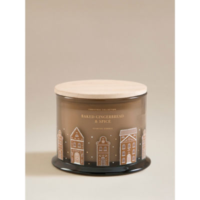 ASDA Scented Candle Baked Gingerbread & Spice Wooden Lid- Buy online at McGrocer