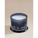 Warm Amber Cedar scented candle with wooden lid, imported from the UK
