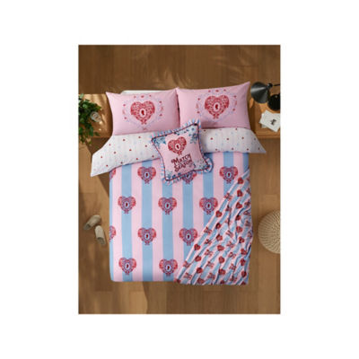 Bridgerton reversible duvet set single Valentine's stripe, UK version