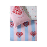 Bridgerton reversible duvet set single Valentine's stripe, UK version