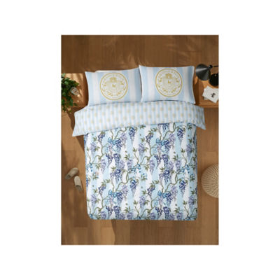 ASDA Bridgerton Blue Wisteria Reversible Duvet Set Double- Buy online at McGrocer