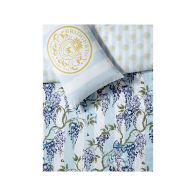 Bridgerton blue wisteria reversible duvet set double, UK version