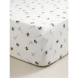 Bees & Daisies king fitted sheet bees daisies design (British brand)