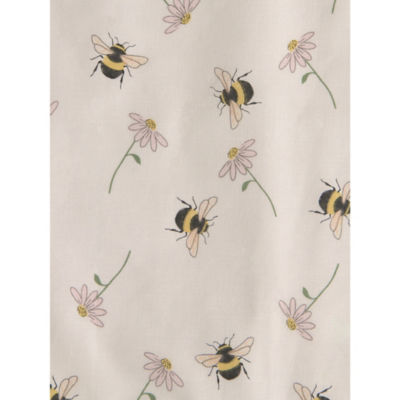 Bees & Daisies fitted sheet double size, imported from the UK