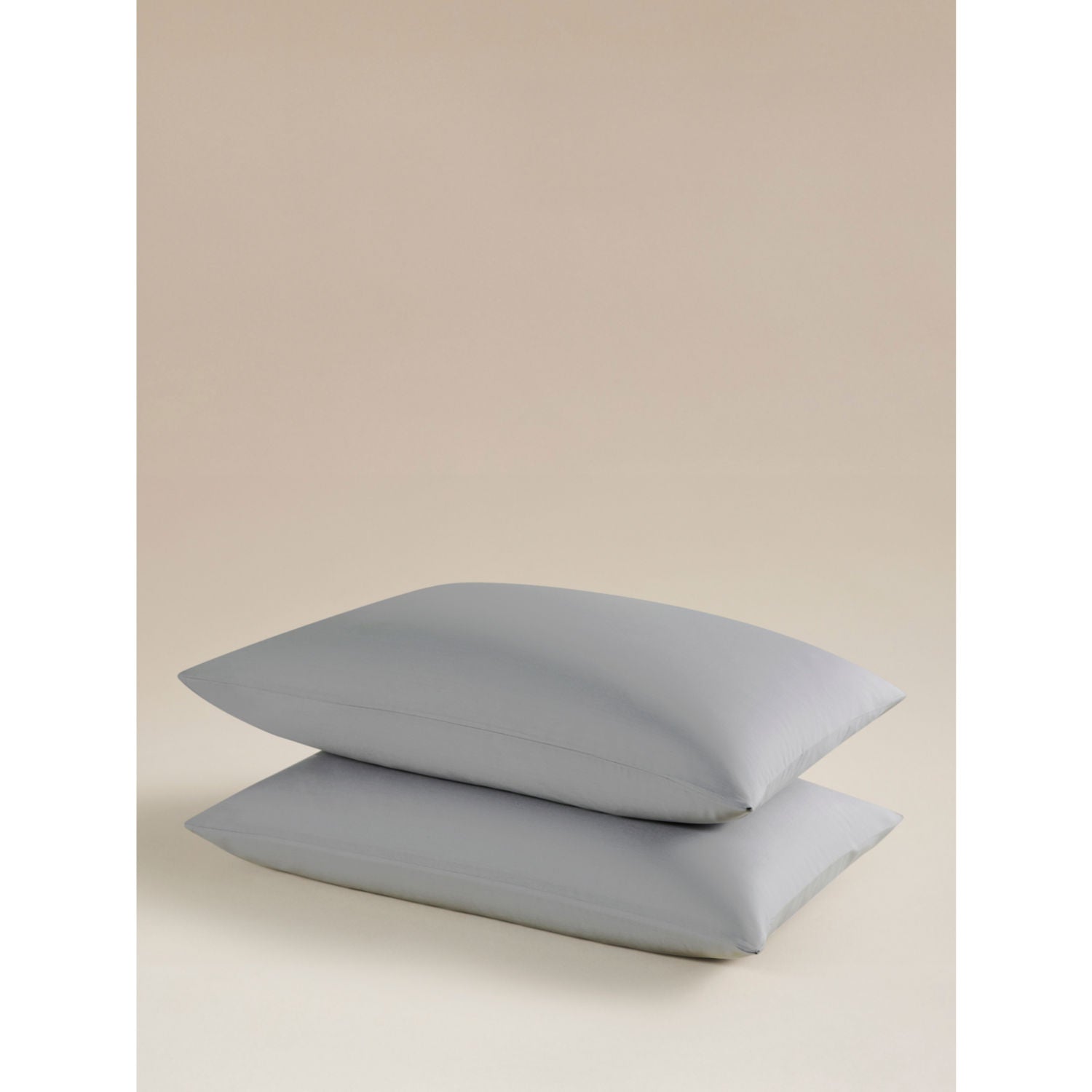 Plain pillowcase pair in soft polycotton fabric, imported from the UK