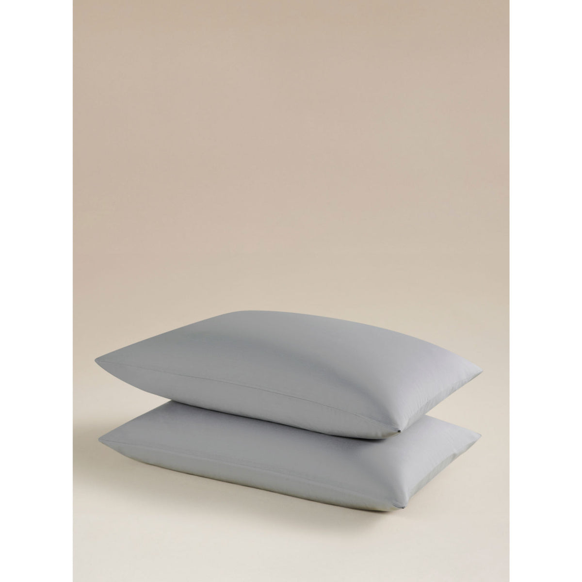 Plain pillowcase pair in soft polycotton fabric, imported from the UK