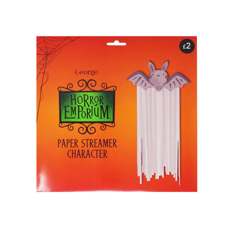 Halloween paper garland with vampire ghost and bat streamers (British brand)