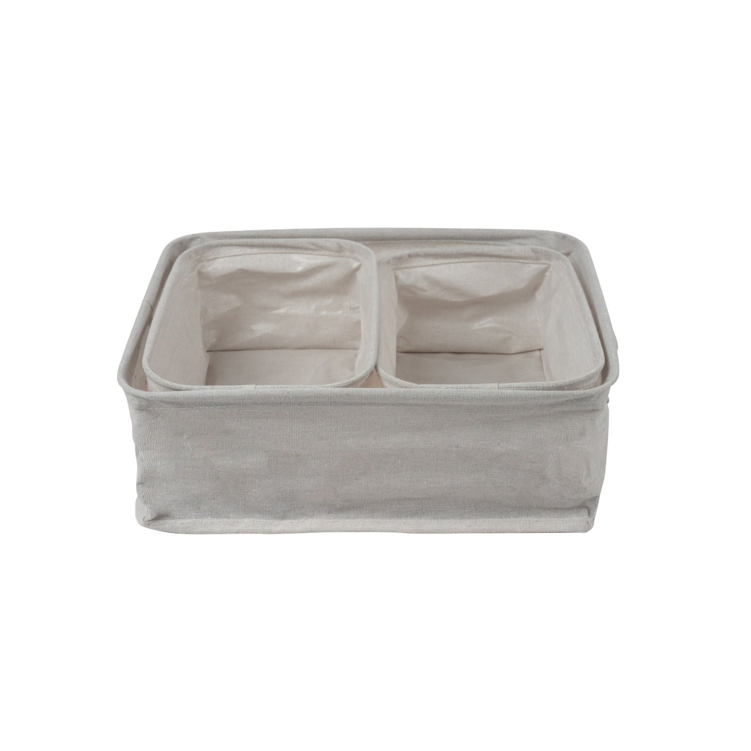 Canvas storage set 3pk multiple sizes (British brand)