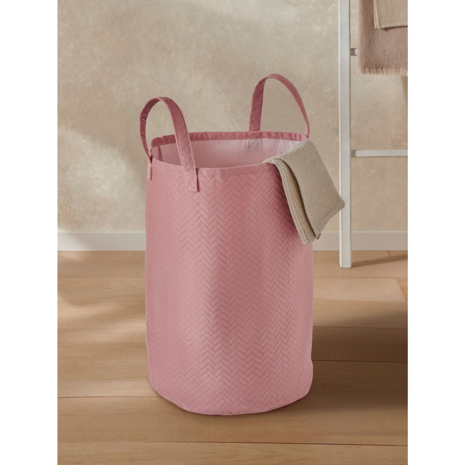 Pink polyester laundry bag 34x34x50cm - British product