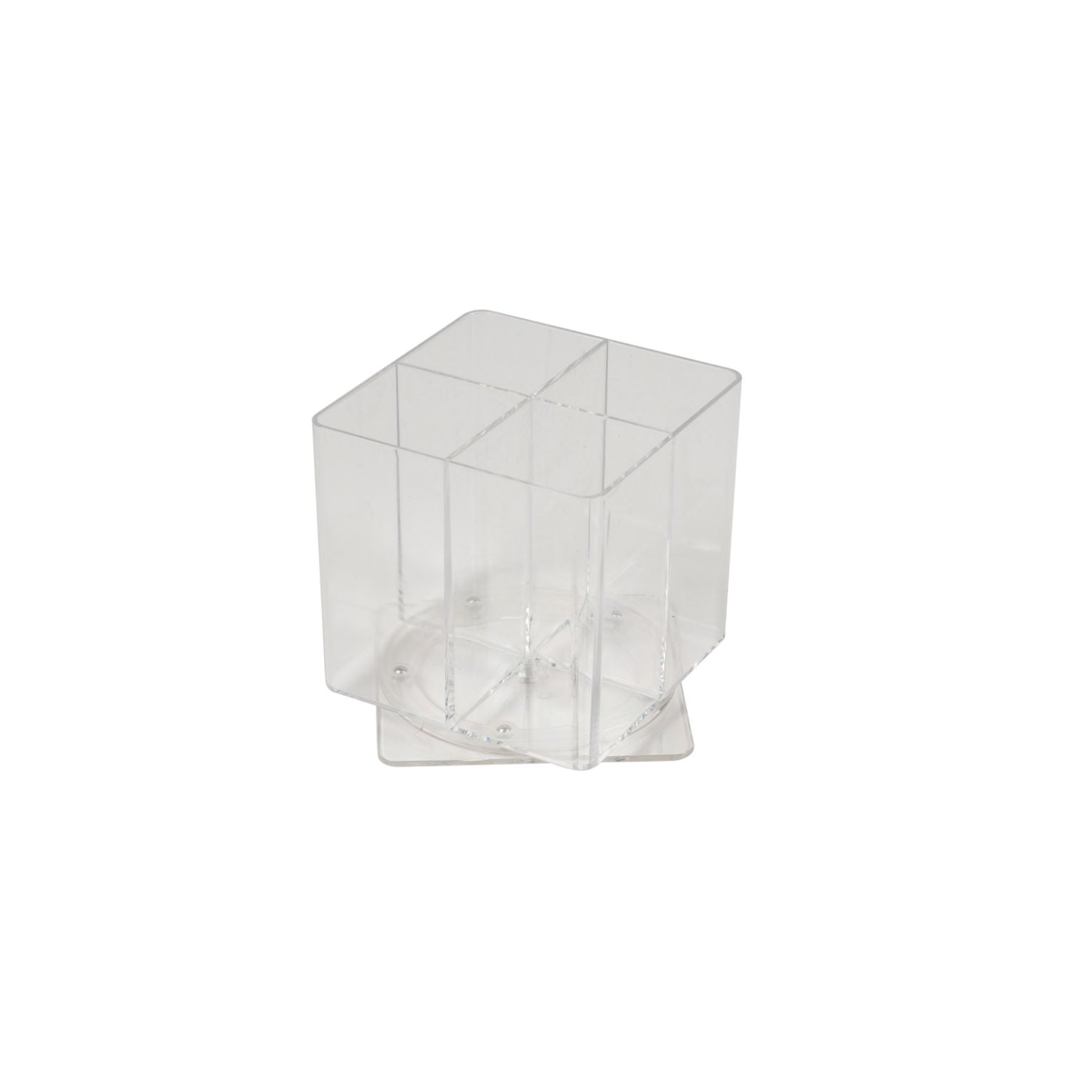 Clear rotating organiser storage caddy, imported from the UK