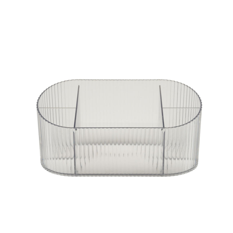 Clear ribbed laundry hamper - British product