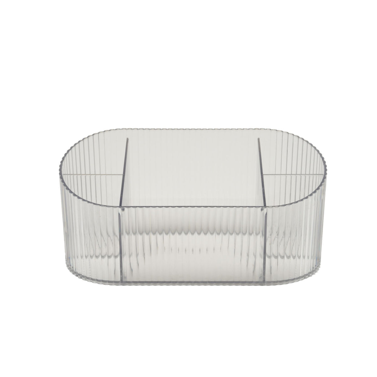 Clear ribbed laundry hamper - British product