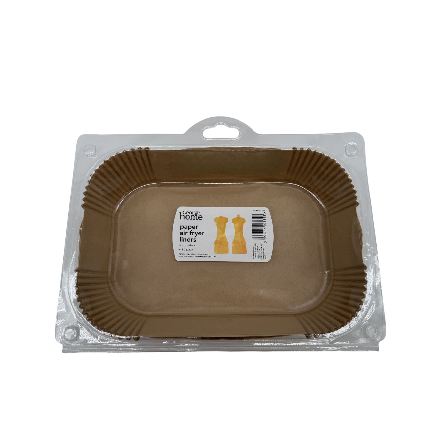 Air fryer liners rectangular silicone-coated paper 25pk, imported from the UK