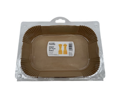 Air fryer liners rectangular silicone-coated paper 25pk, imported from the UK