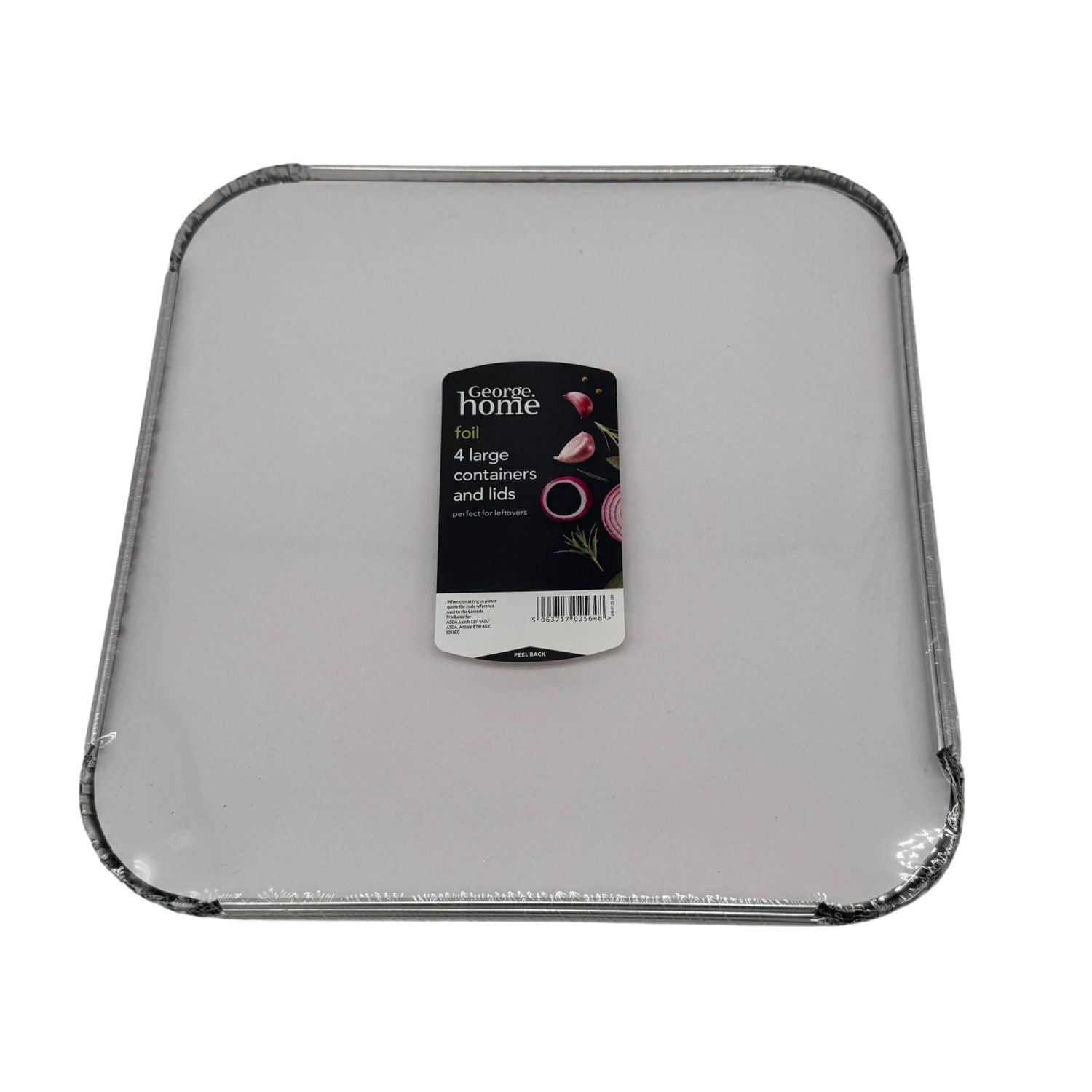 Aluminium foil containers with lids 4 pack 244mm - British product