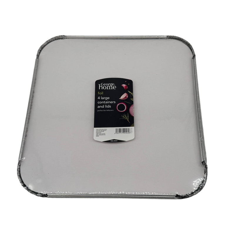 Aluminium foil containers with lids 4 pack 244mm - British product