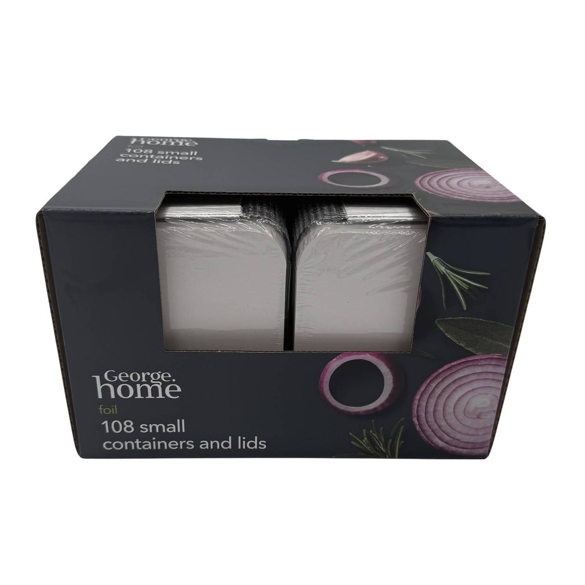 Aluminium foil containers with lids 108 pack, UK version