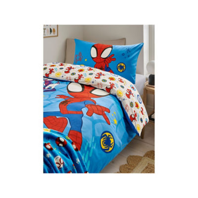 Spidey & Friends reversible duvet set single blue (British brand)