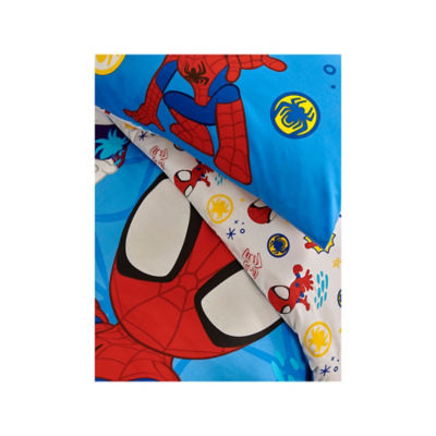 Spidey & Friends reversible duvet set single blue (British brand)