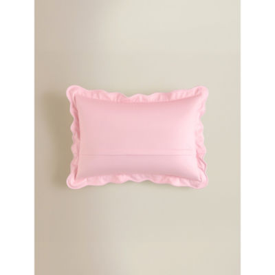 Pink mixed fruit tufted cushion 38x26cm (British brand)