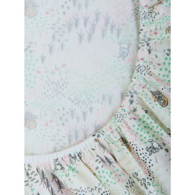 Disney Bambi cotton jersey cot bed fitted sheets set of 2 pink and white (British brand)