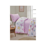 Reversible cotton duvet set with pink and white bunnies (British brand)