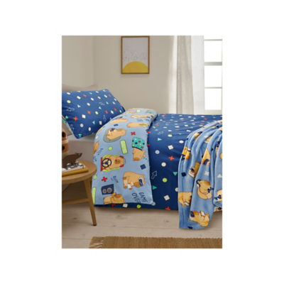 Blue Capybara gaming reversible duvet set double polyester UK version