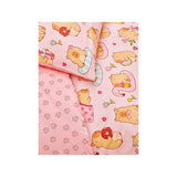 Pink capybara reversible duvet set double, imported from the UK
