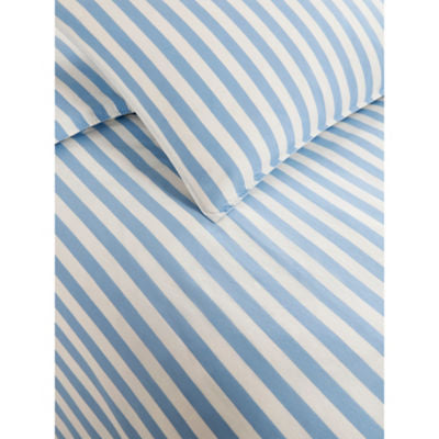 White and blue reversible duvet set single, imported from the UK