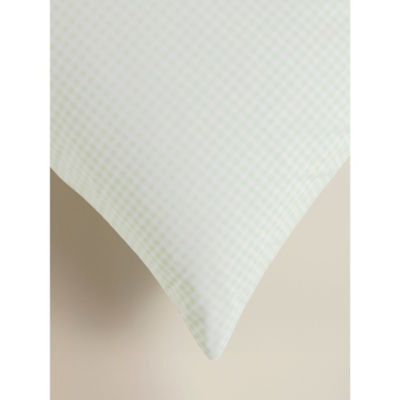 Green Gingham pillowcase pair 48x74cm - British product