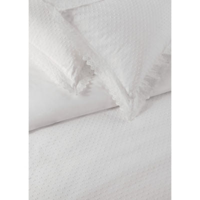 Stacey Solomon white cotton duvet set with Schiffli trim - British product