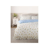 Stacey Solomon white lemon frill trim cotton duvet set single, UK version