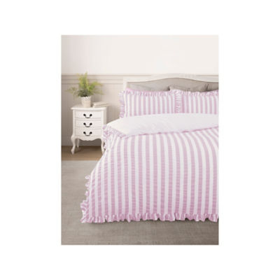Stacey Solomon seersucker stripe duvet set king - British product