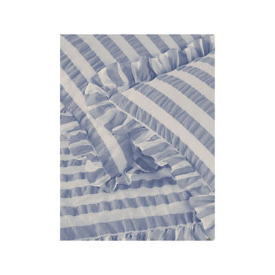Stacey Solomon seersucker stripe cotton duvet set (British brand)
