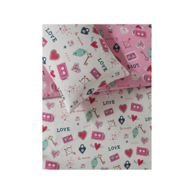 Love Letters reversible duvet set double, imported from the UK
