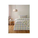 Spring Check Seersucker reversible duvet set double (British brand)