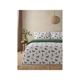 Dotty Dachshunds reversible microfibre duvet set double, imported from the UK