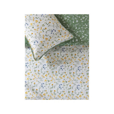 Stitched Edge wild country floral reversible duvet set double (British brand)