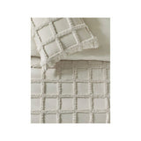 Tufted Grid microfibre duvet set for single bed - British product
